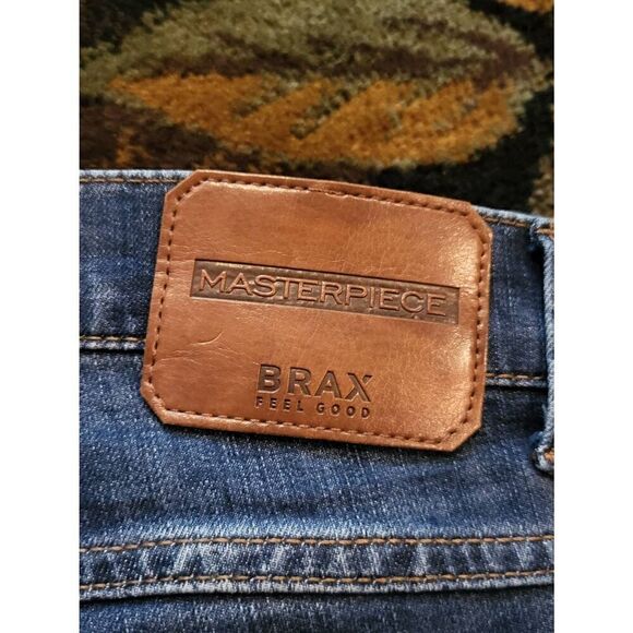 Brax Jeans Men's 40 Blue Cooper Classic Straight Lyocell Comfort Stretch - Picture 5 of 6